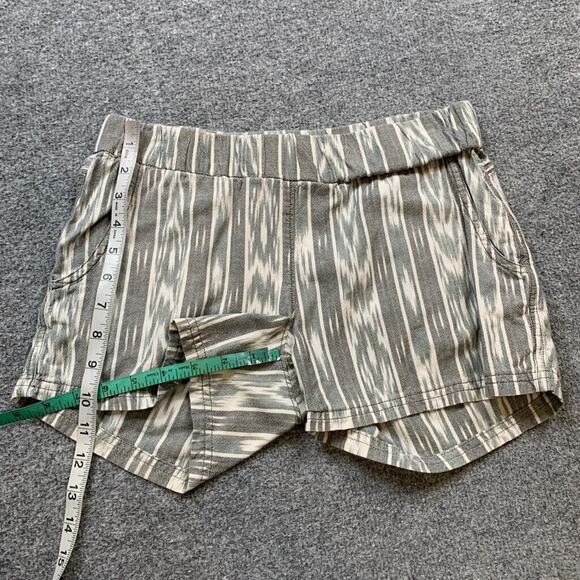 Prana Shorts Womens Extra Small Gray Organic Cotton Reba Printed Pull On Pockets - Picture 6 of 12